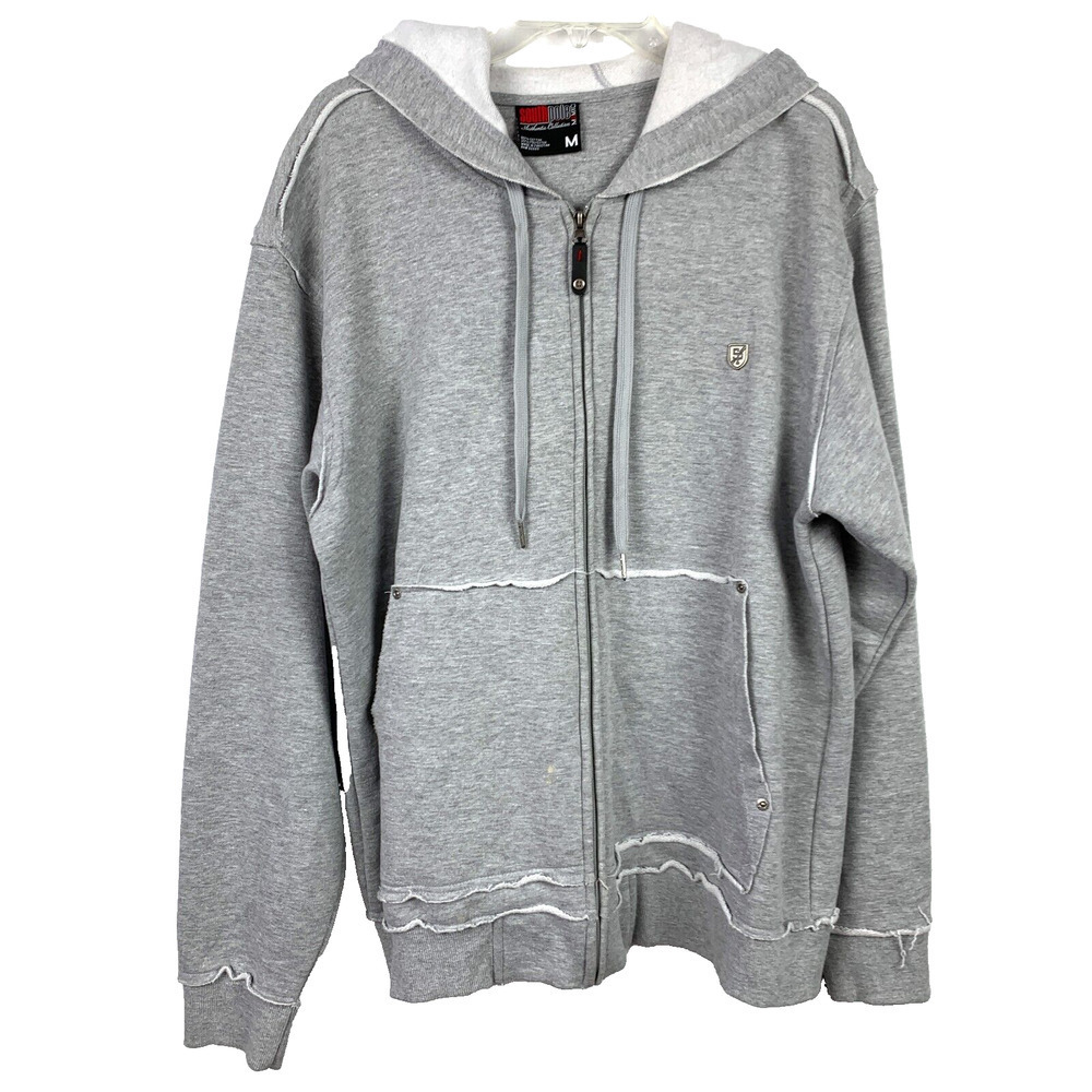 Southpole South Pole Raglan Gray Full Zip Hoodie Sweatshirt Medium